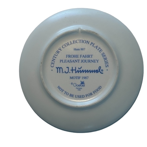 Vintage MI Hummel Mini Plate "Frohe Fahrt Pleasant Journey" / Art Collectors - Picture 6 of 6